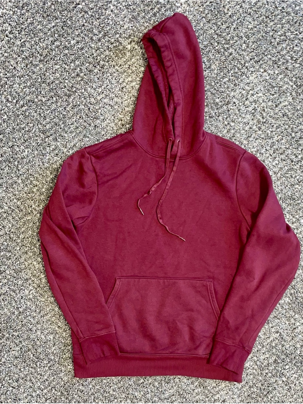Athletic Works Maroon Hooded Pullover Sweatshirt Size Small